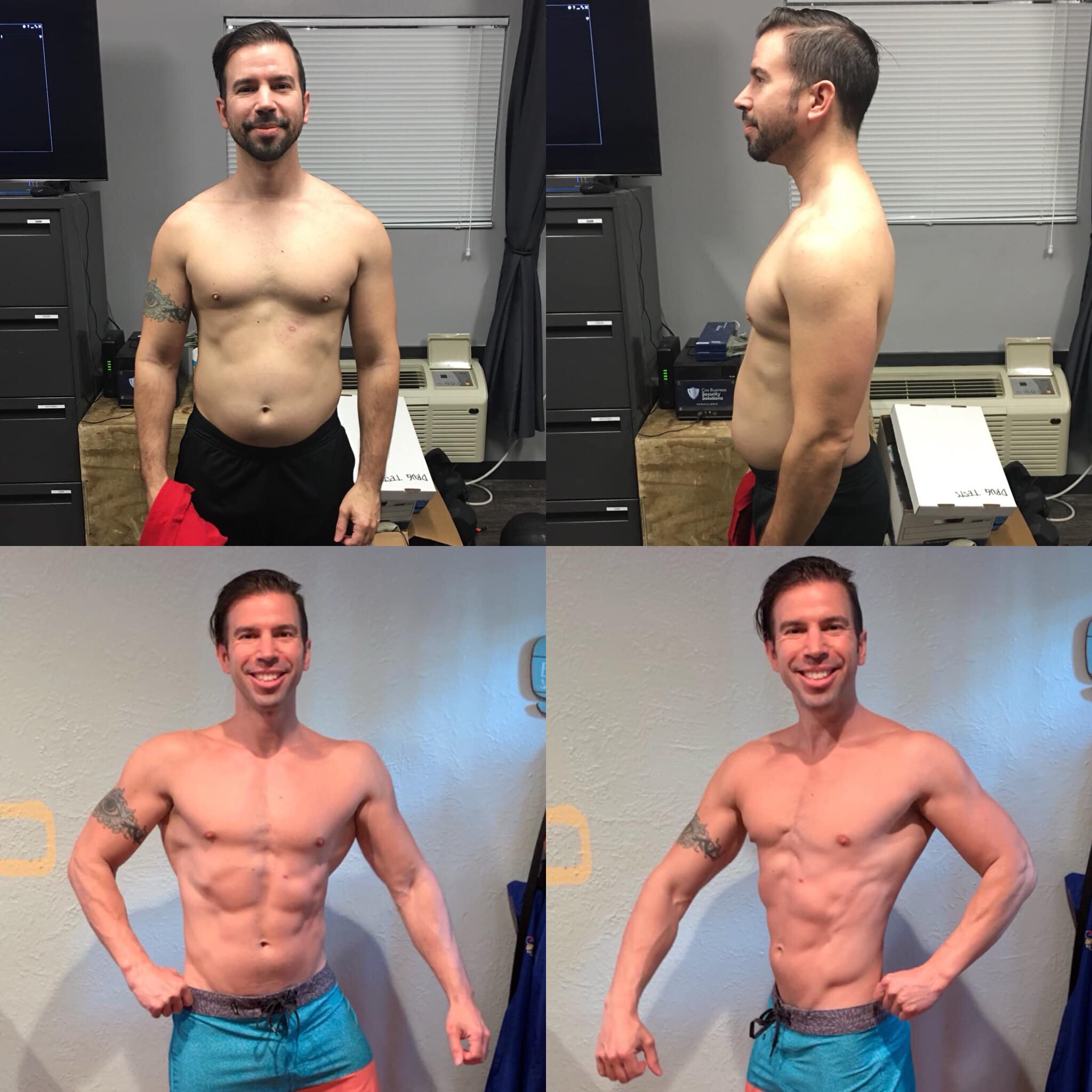 Male client before and after