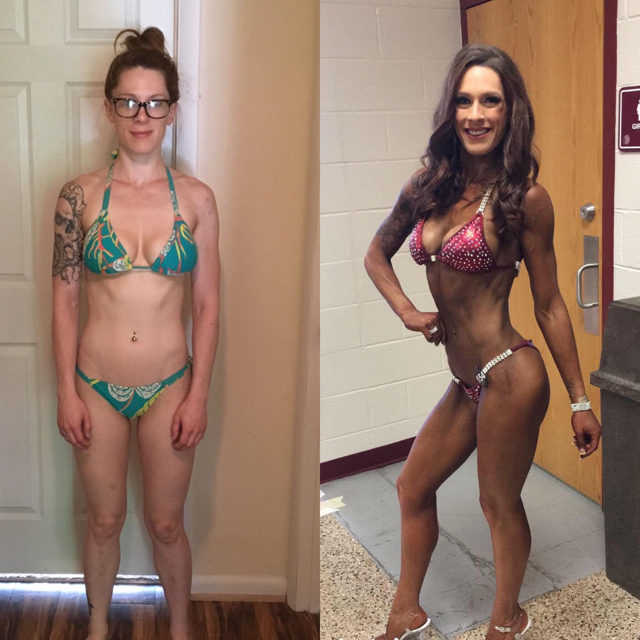 Female client before and after